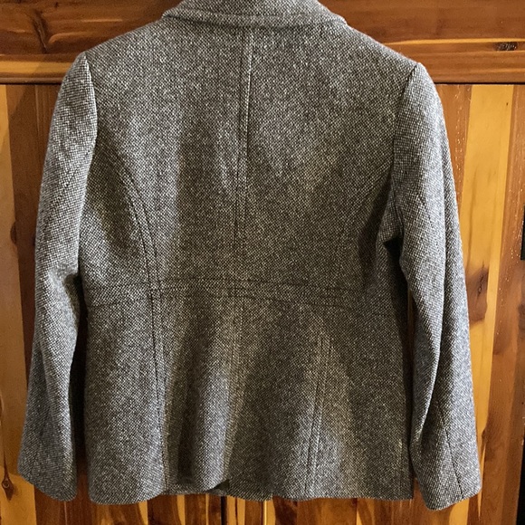 Pendleton size 8 brown and white wool tweed structure jacket blazer - Picture 5 of 6
